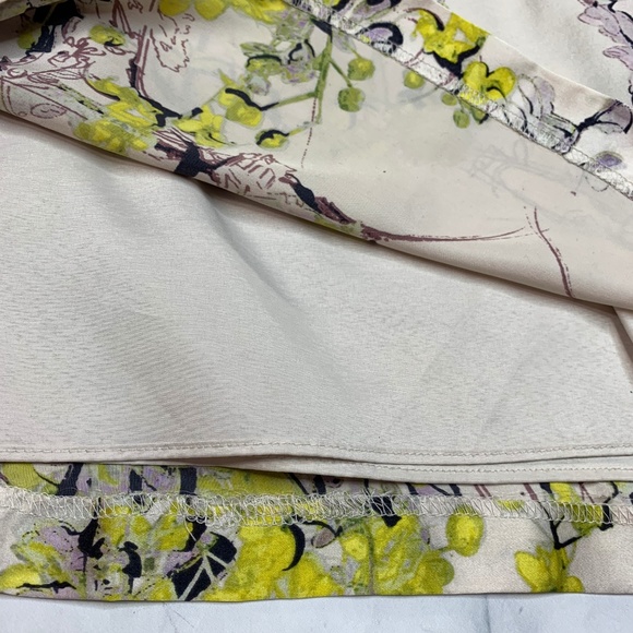 Taylor Silk Grey Green Purple Rolled Collar Dress - Picture 6 of 8